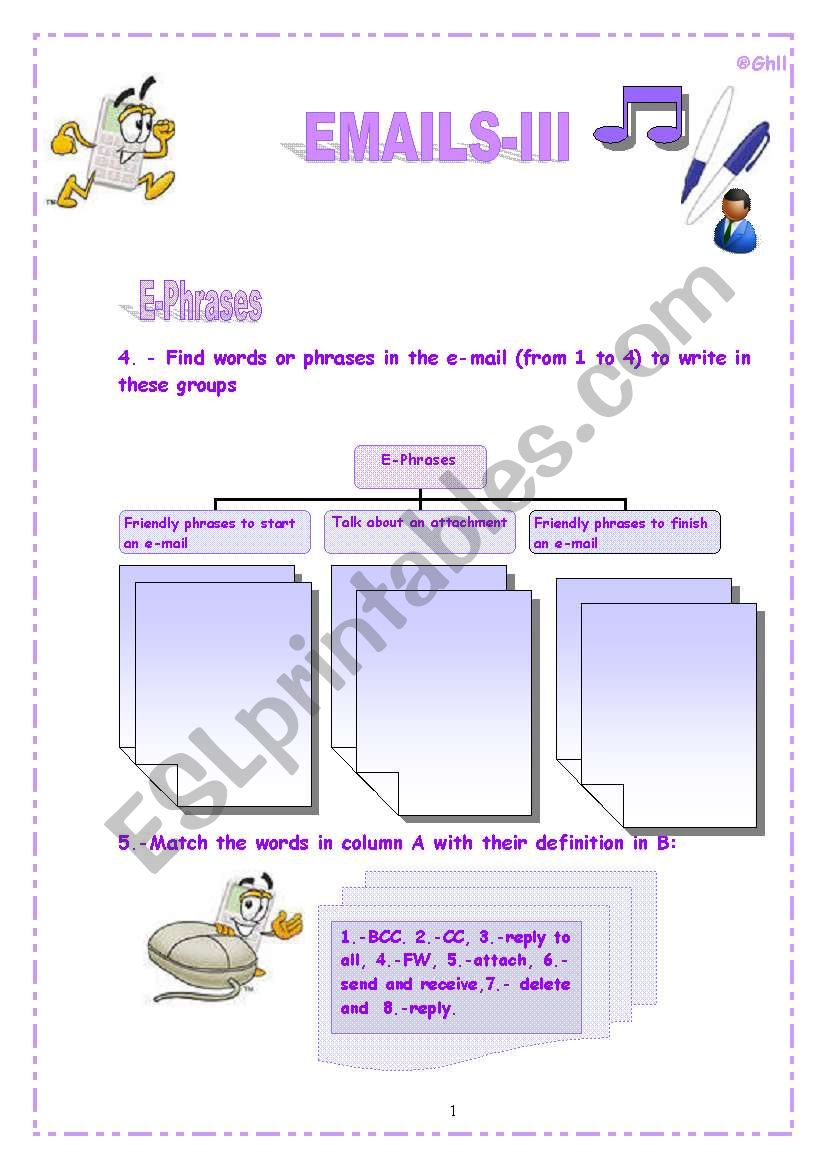 EMAILS -III worksheet