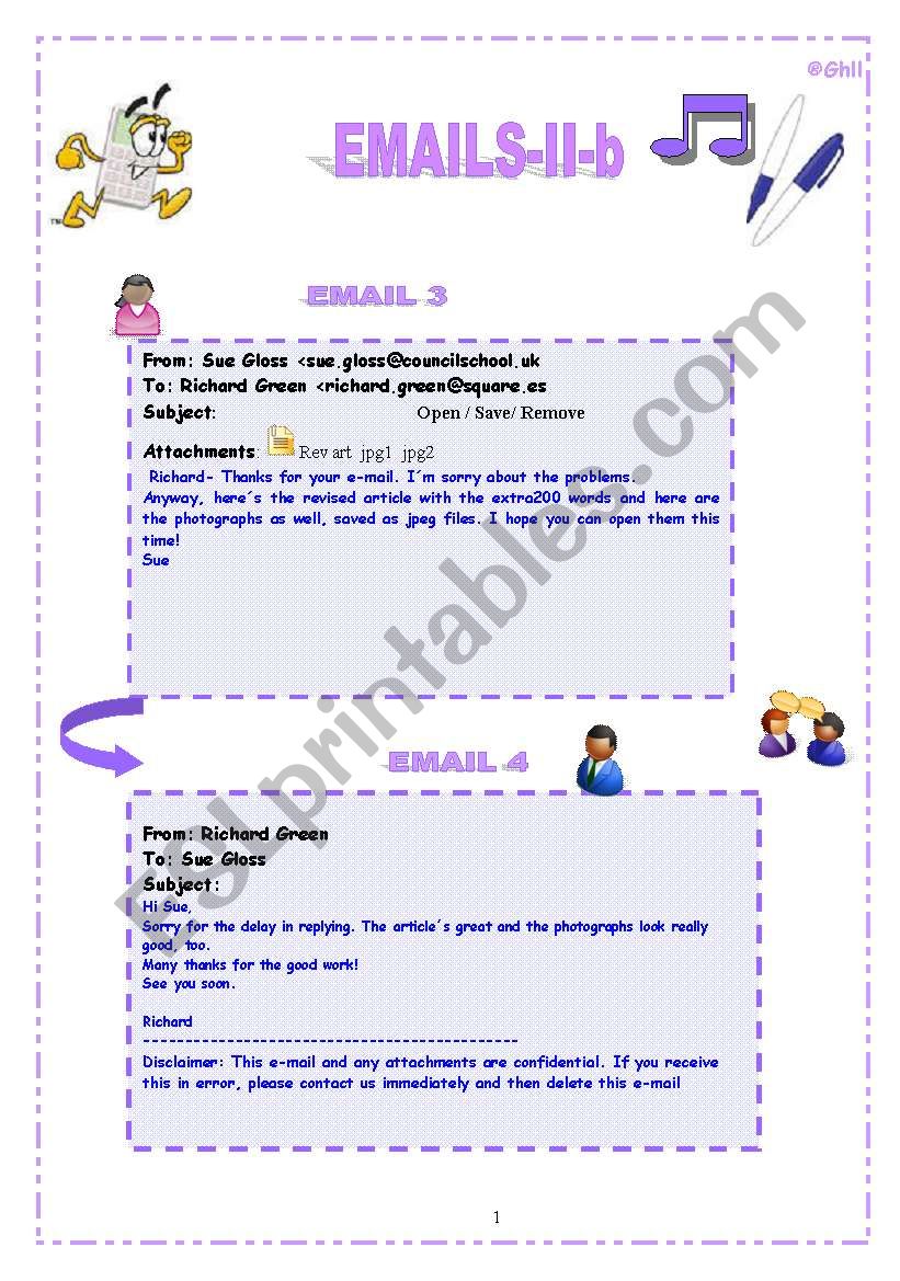 EMAILS-II-B worksheet