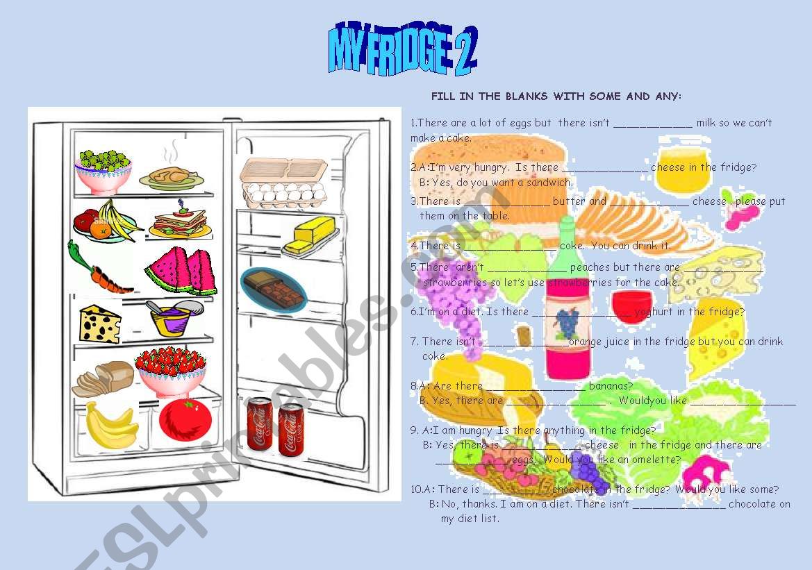 My fridge 2 worksheet
