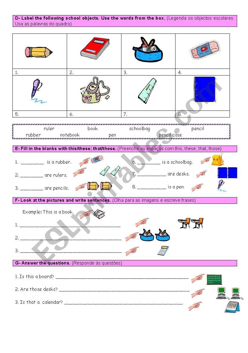 Englih test- page2 worksheet