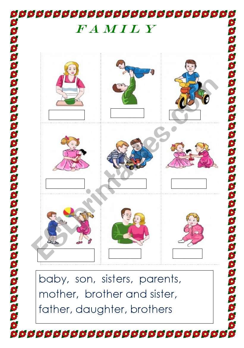 FAMILY worksheet