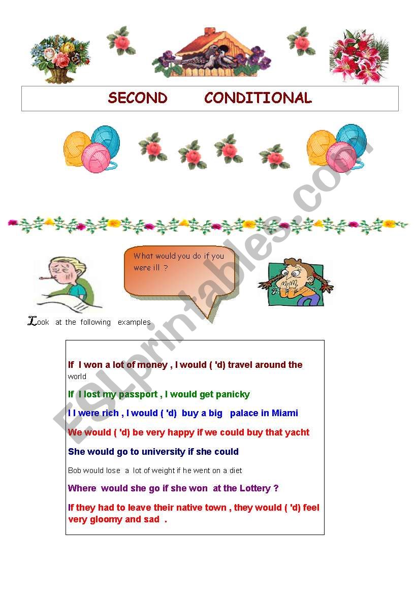 Second conditional and its 4 exercises 