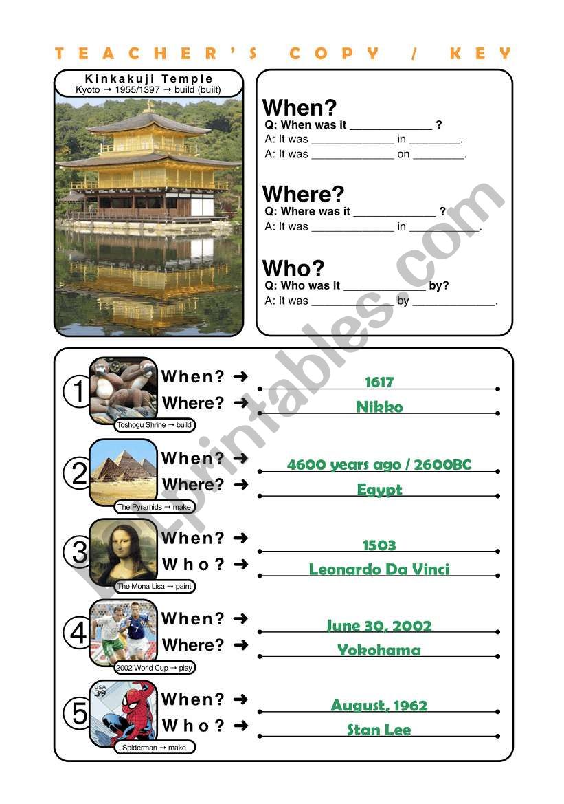 Passive: Teachers Copy worksheet