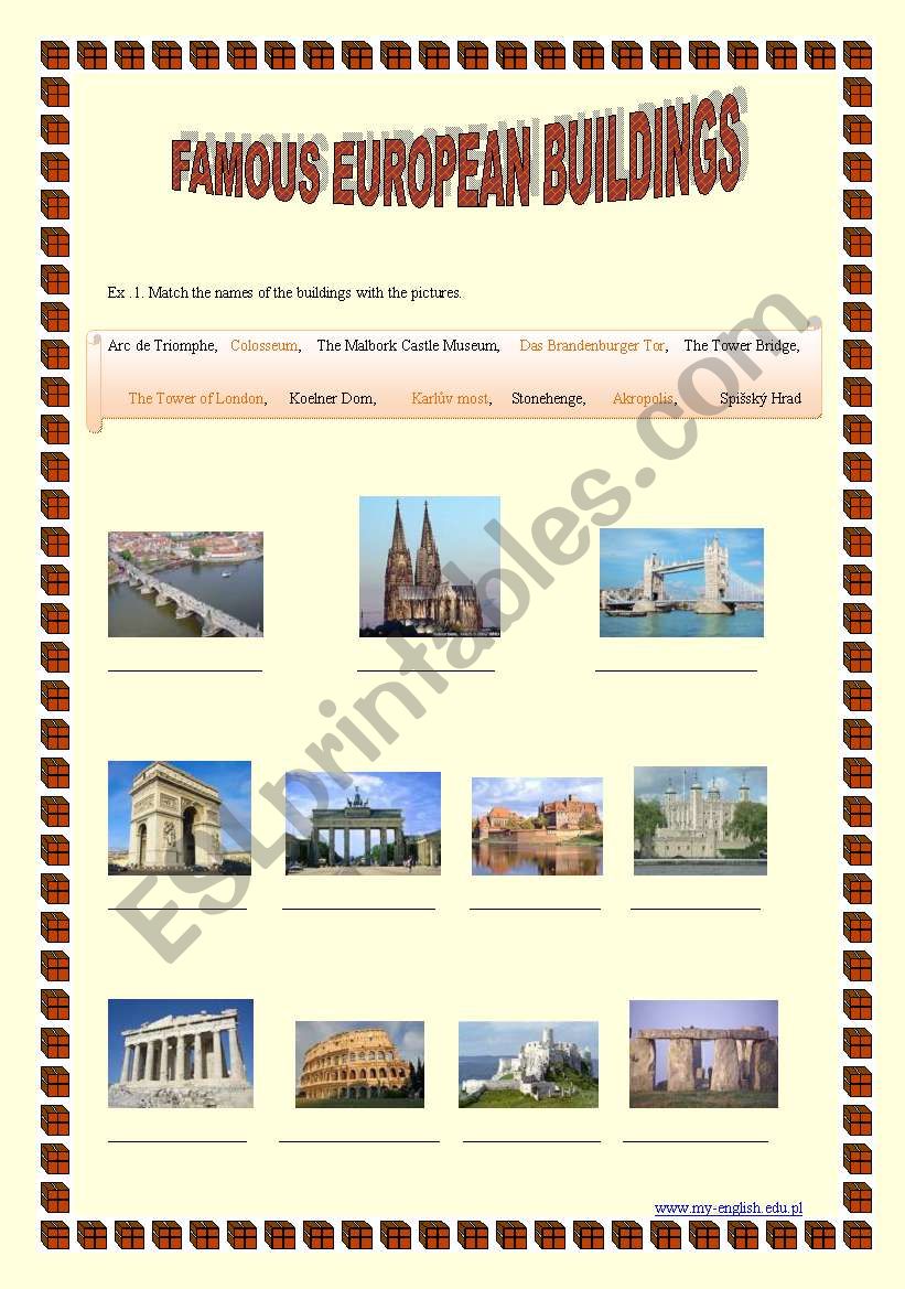 Famous European Buildings with Answers