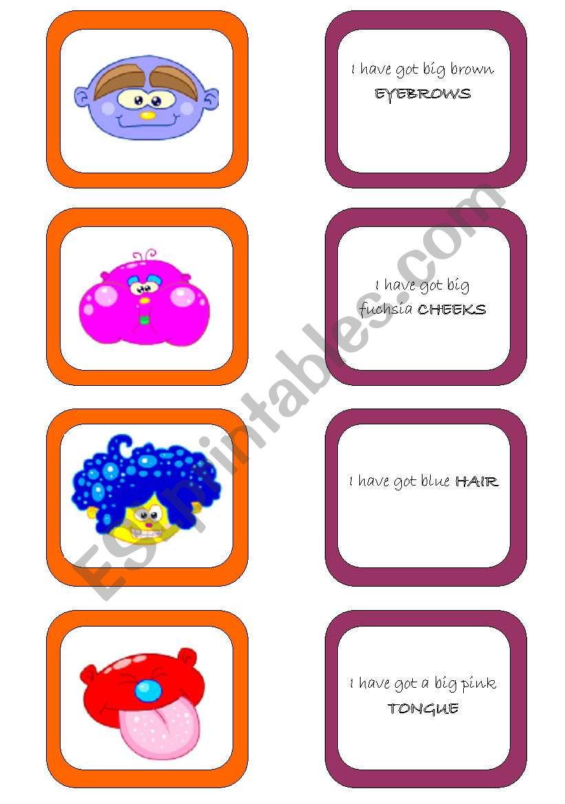 Memory card game (2/2) worksheet