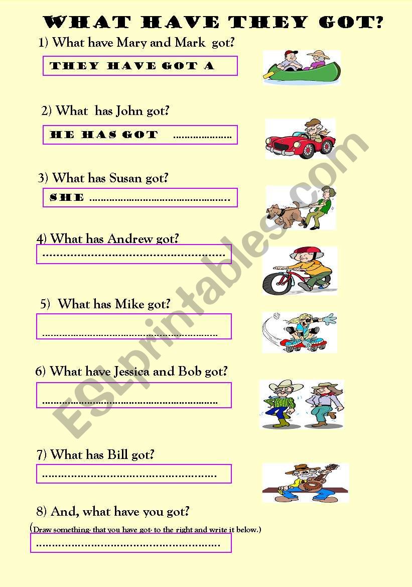 Have got-Has got worksheet