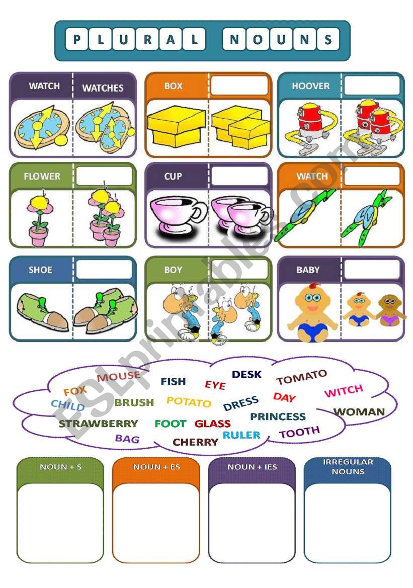 PLURAL NOUNS worksheet