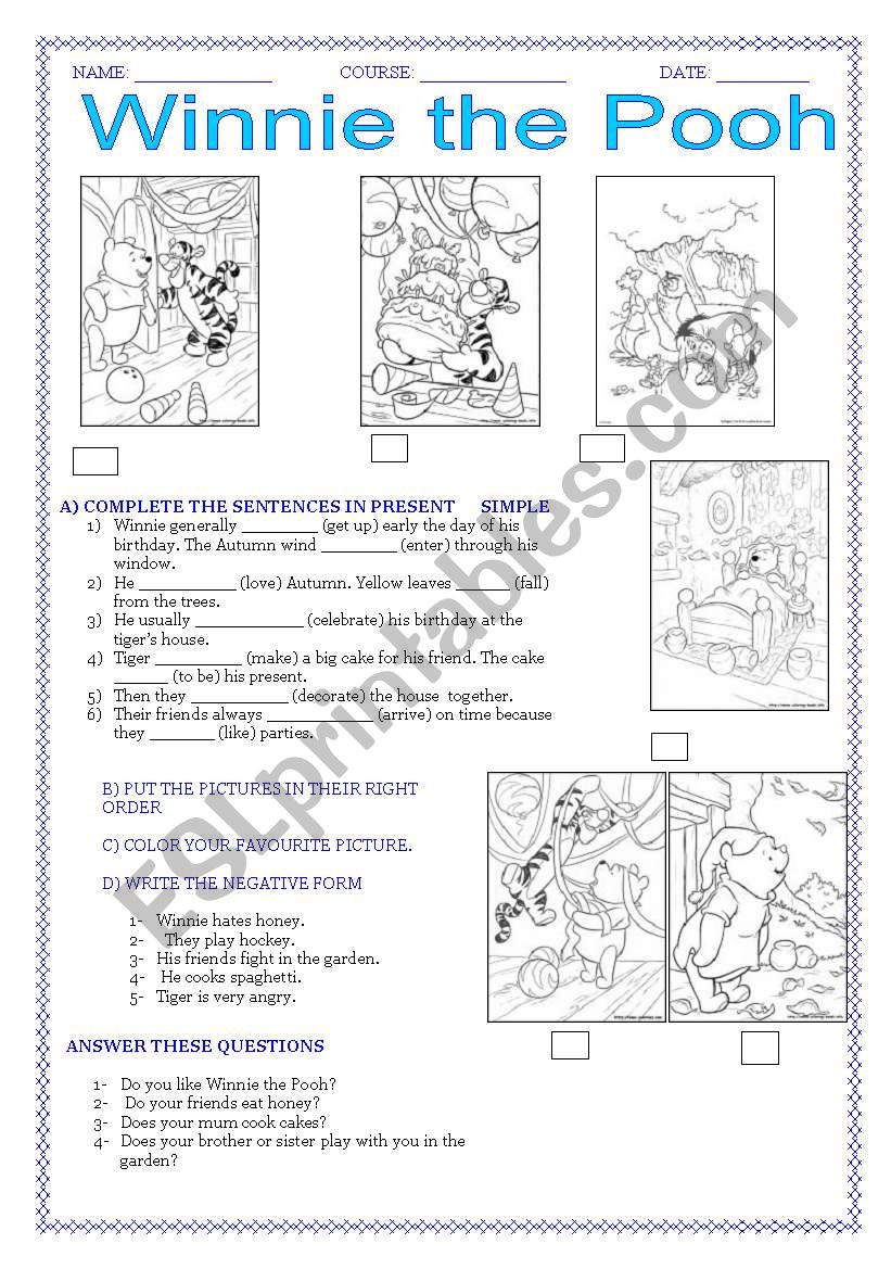 present simple tense worksheet