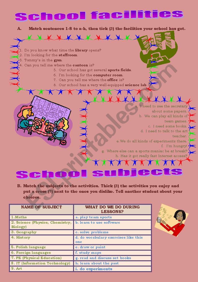 School part 2 worksheet