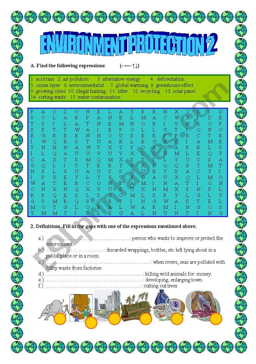 ENVIRONMENT PROTECTION 2 -EXERCISES