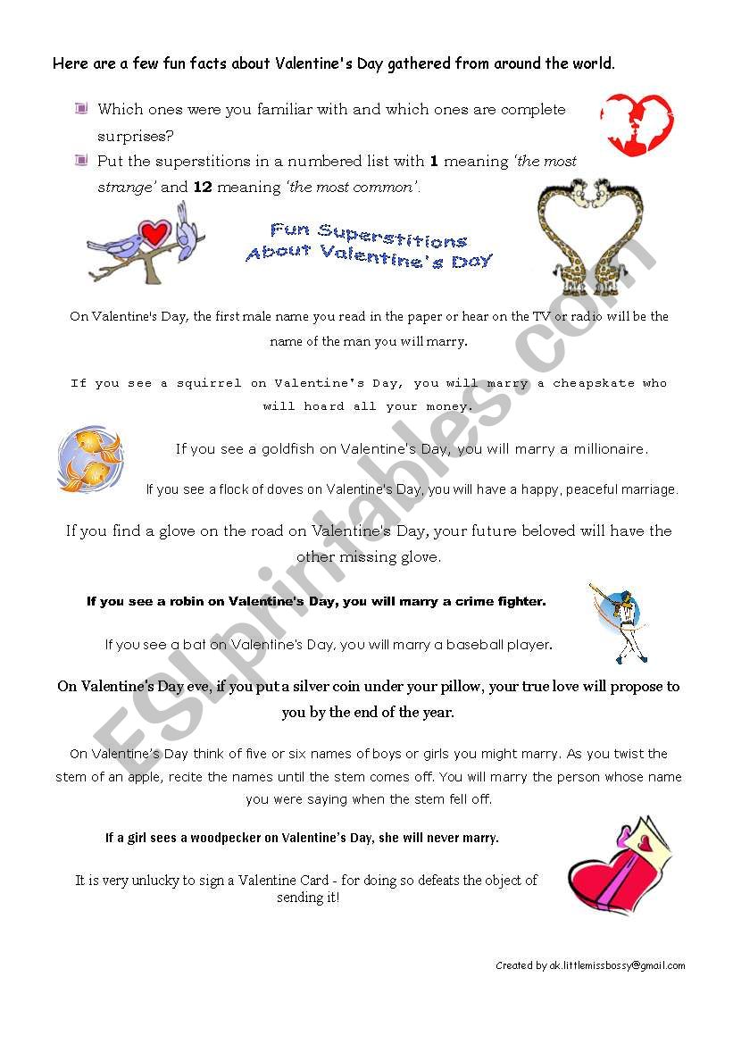 Fun Facts about Valentine´s Day
