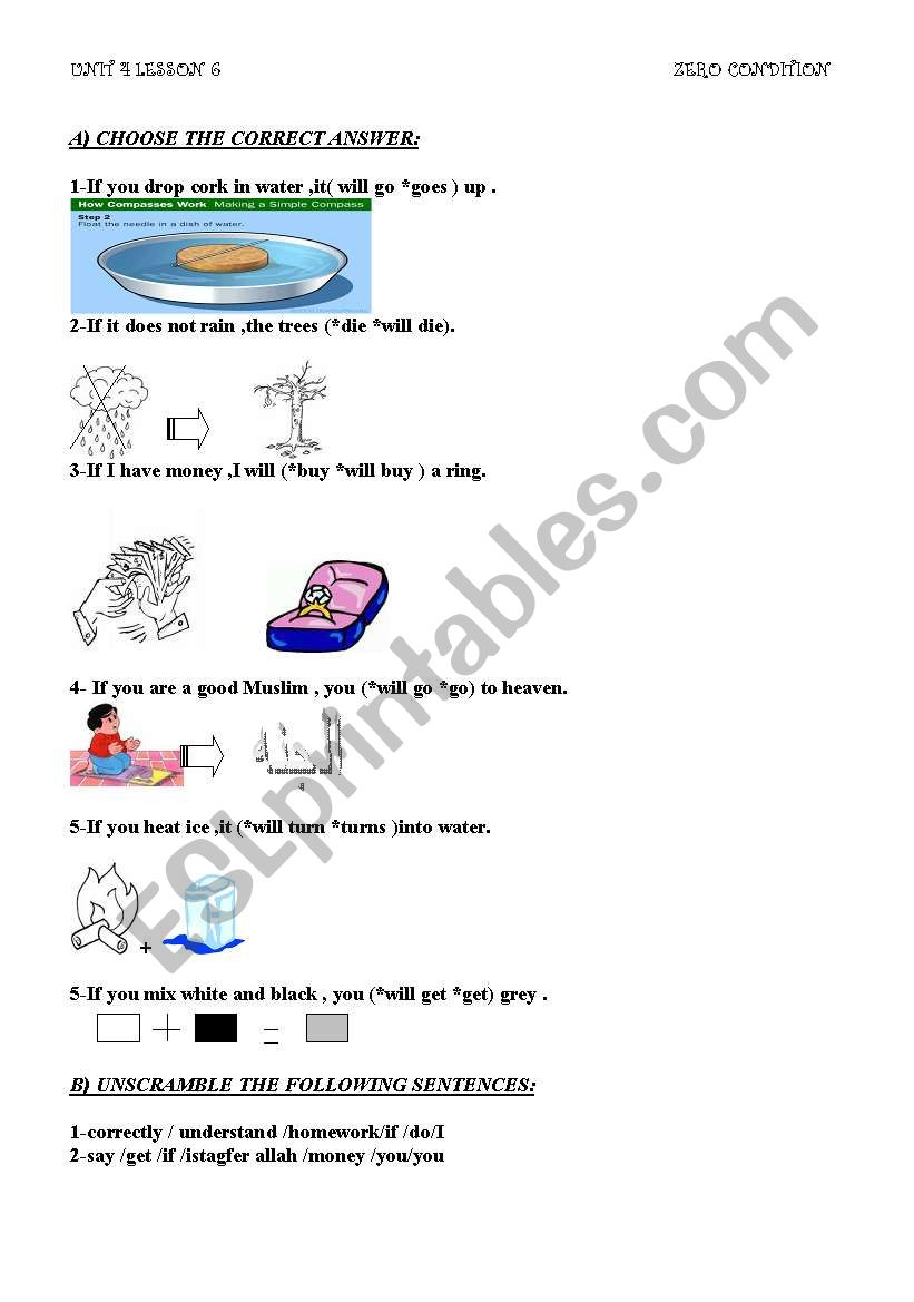 if caluse 0+1 worksheet