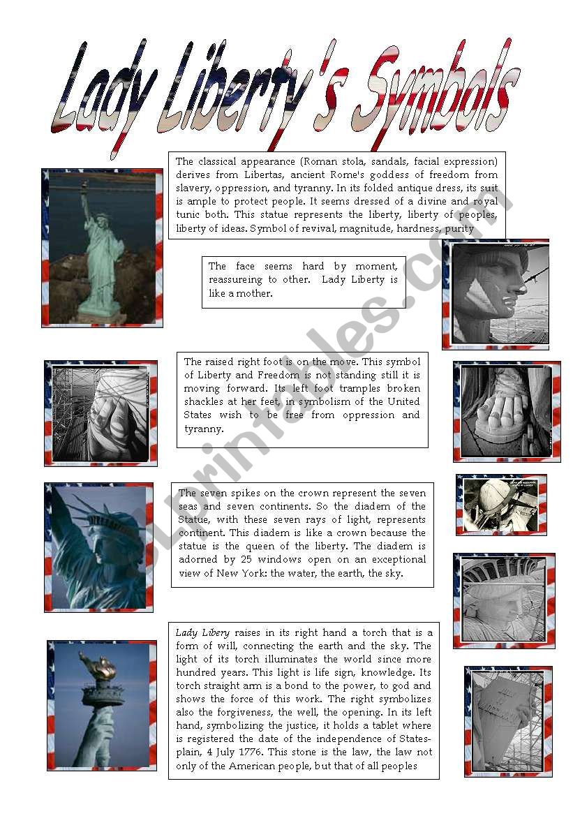 Lady Liberty 2/5 worksheet