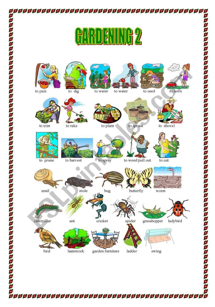 GARDENING 2 worksheet