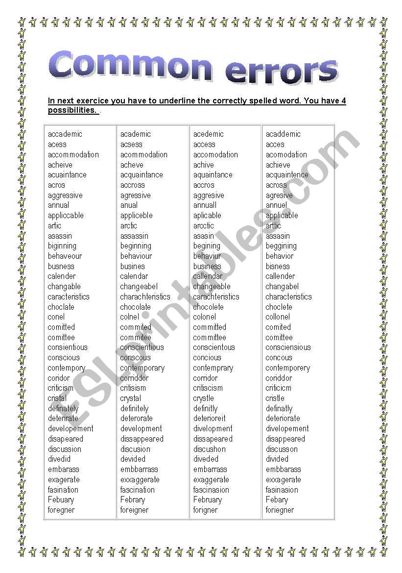 common-errors-answers-5-pages-esl-worksheet-by-demeuter