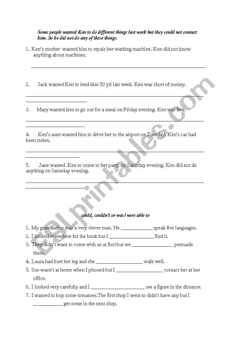 7-page modals worksheet