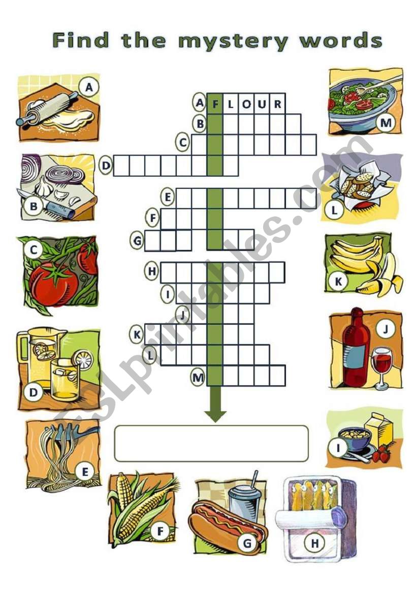 FOOD AND DRINKS worksheet