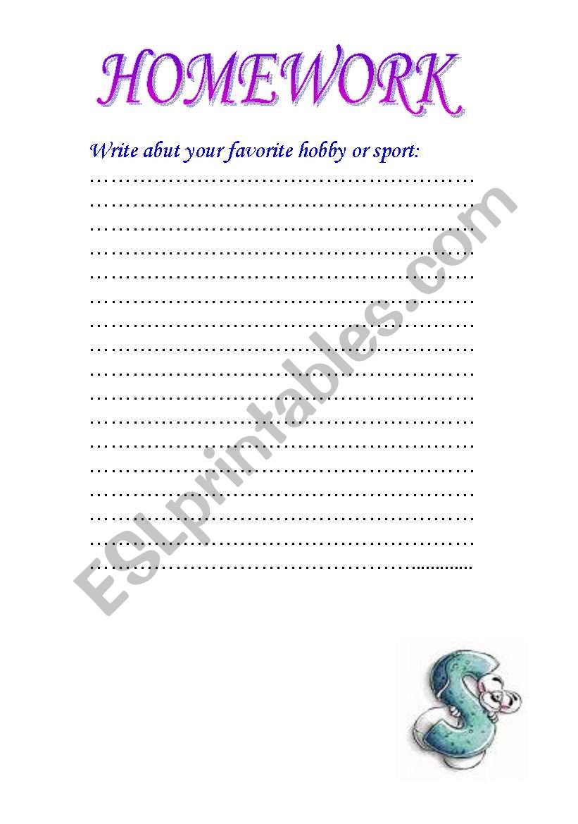 Writing  worksheet