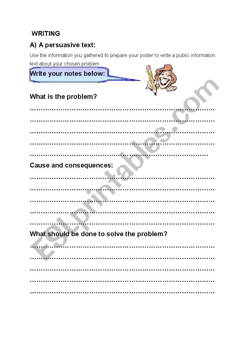 persuasive writing text worksheet