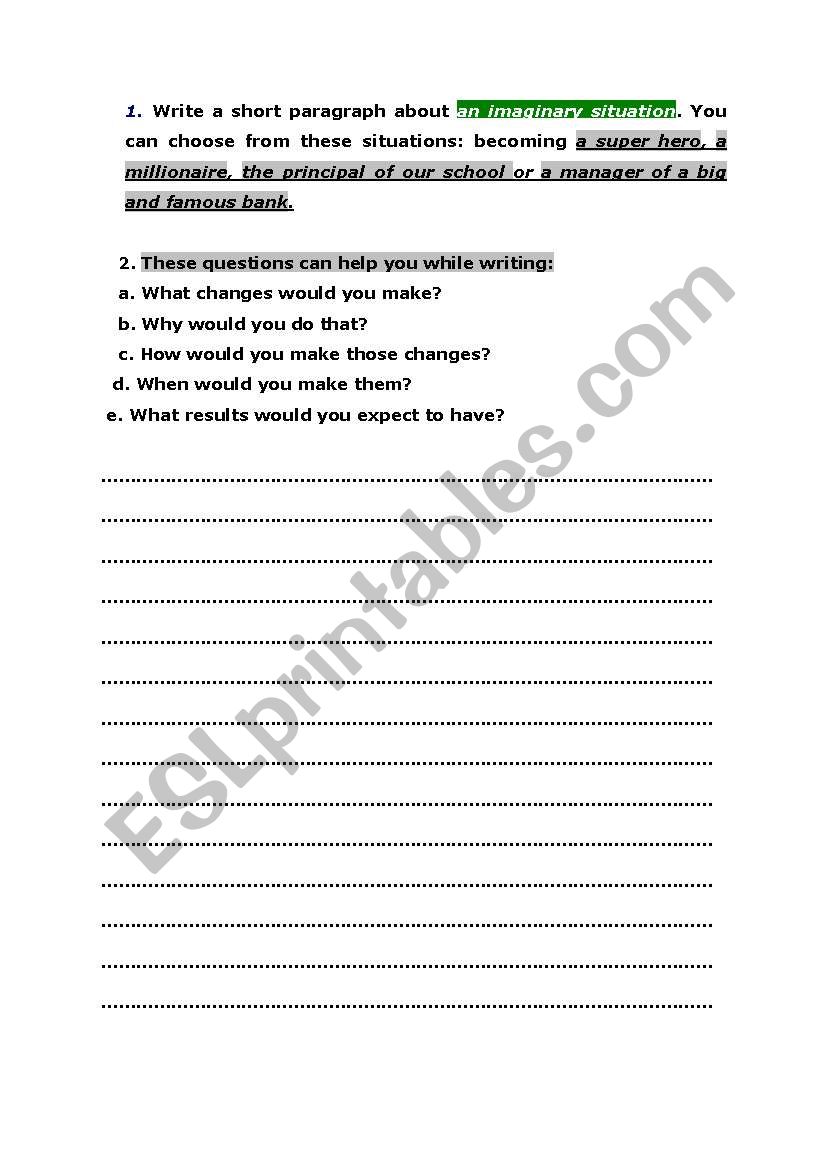 writing text worksheet