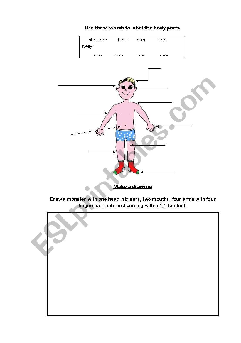 Matching & Drawing bp worksheet