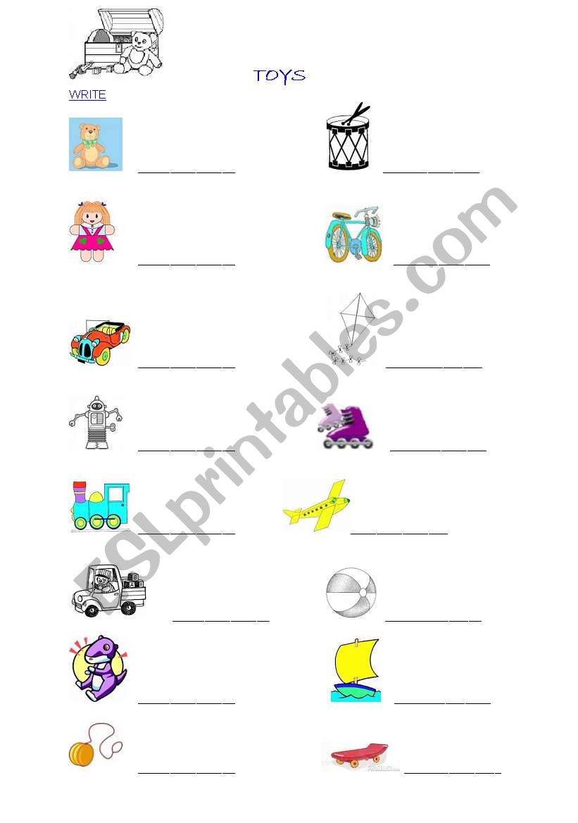 toys worksheet