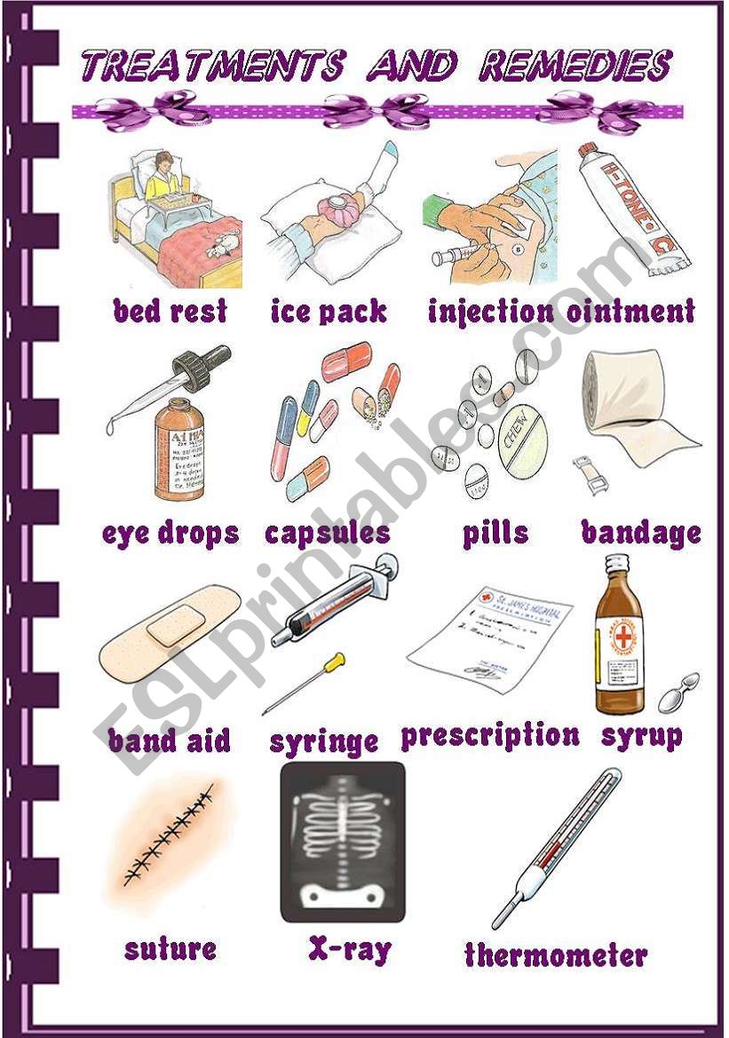 Treatments and Remedies worksheet