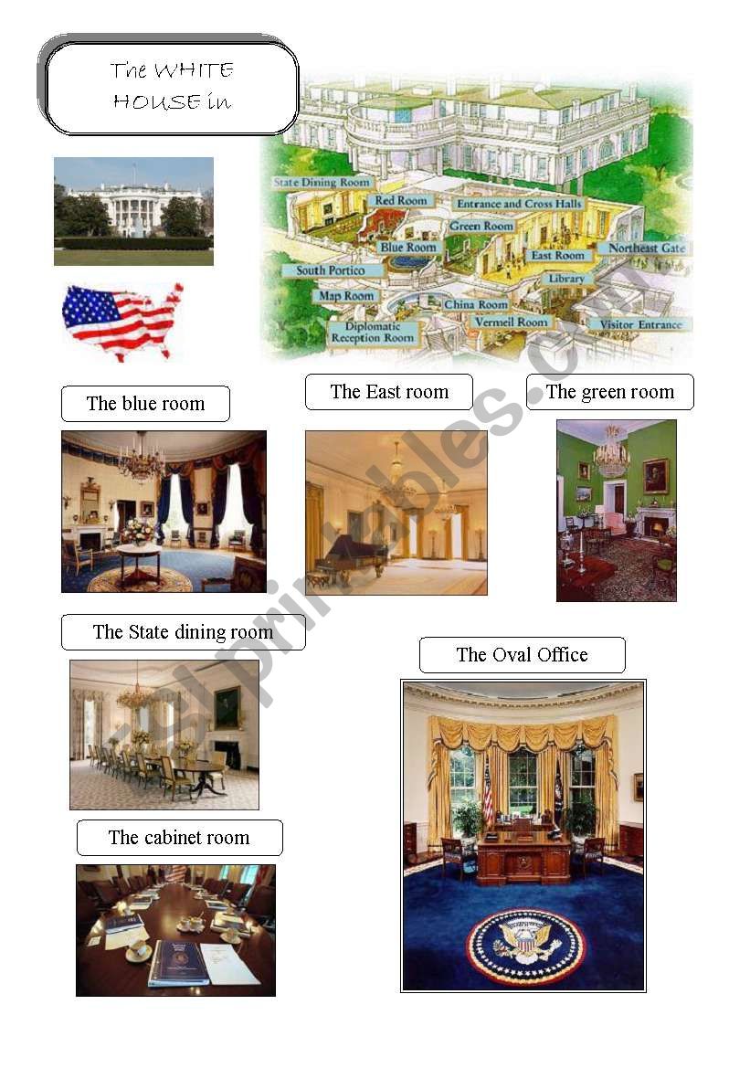 The White House - picture worksheet