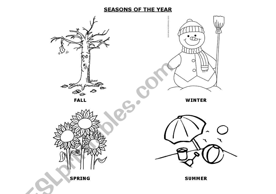 Seasons of the year worksheet