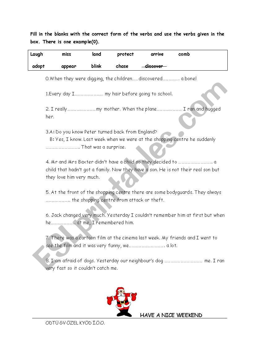 PAST SIMPLE worksheet