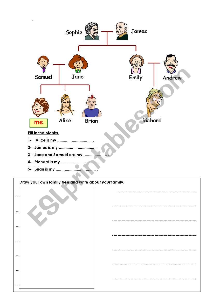 family tree worksheet