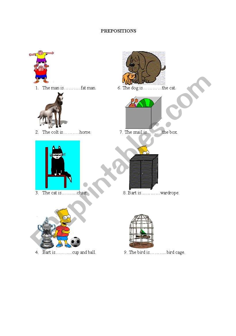 preposition exercises worksheet