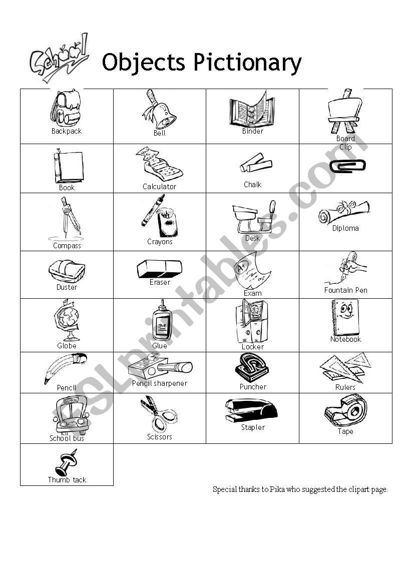 Education vocabulary. Part I. Objects, school rooms and exams vocabulary.