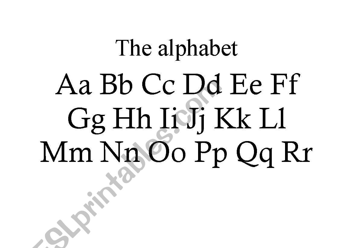 THE ALPHABET (as the song) worksheet