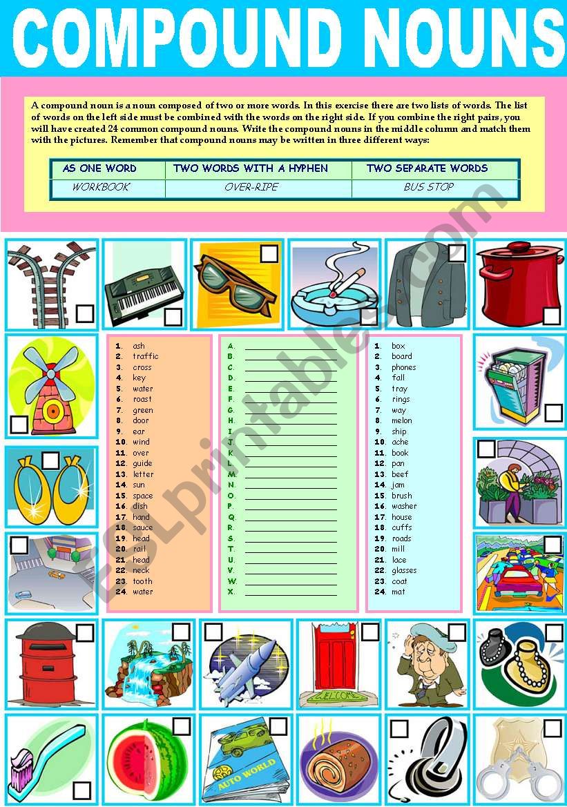 Compound nouns list