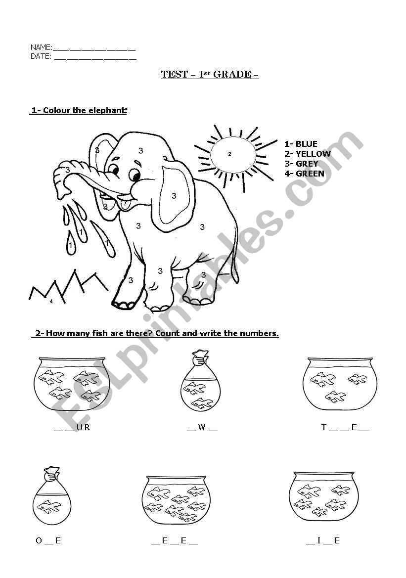 test for beginners worksheet