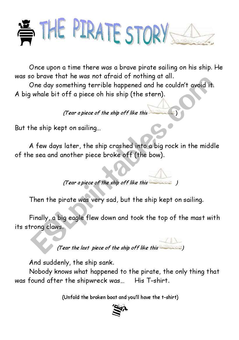 THE BRAVE PIRATE worksheet