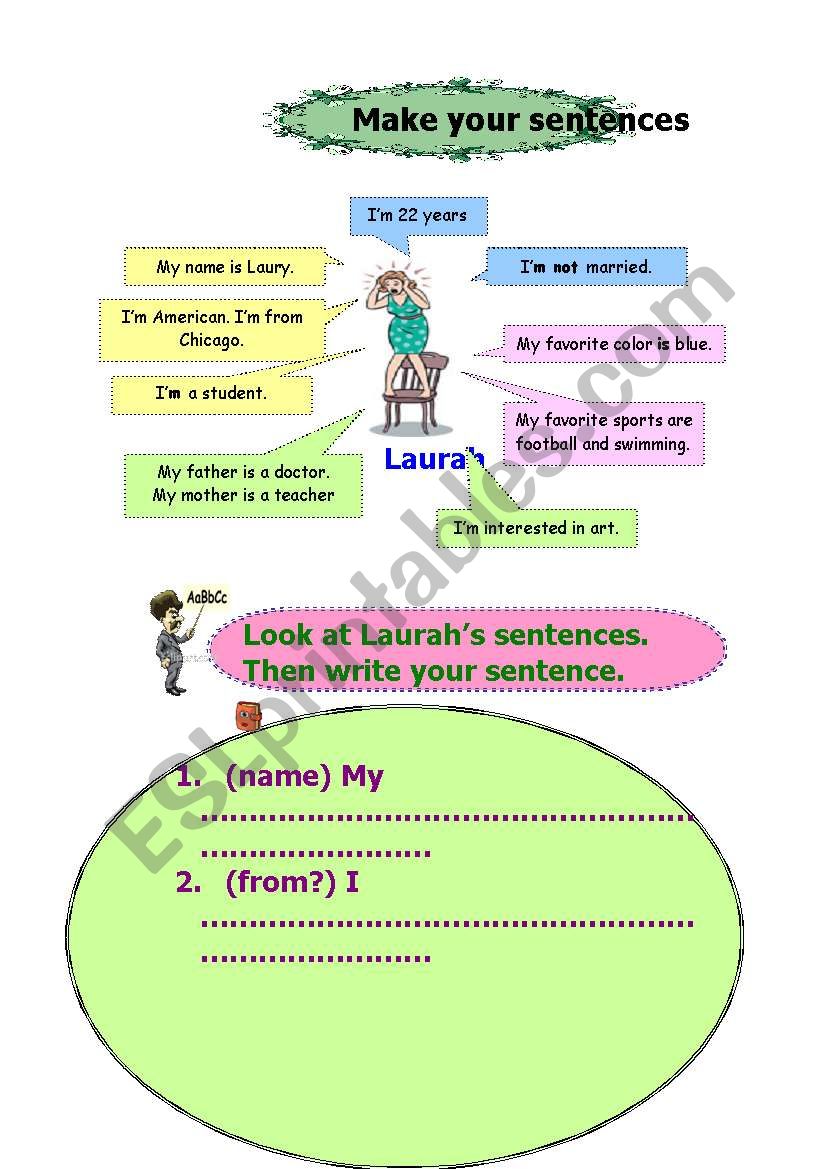 Verb to be in sentences worksheet