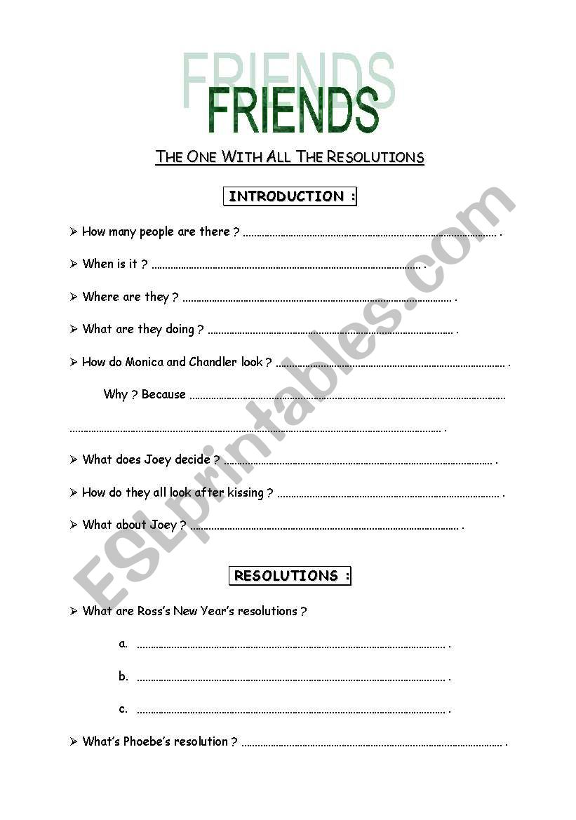 Friends 511 worksheet