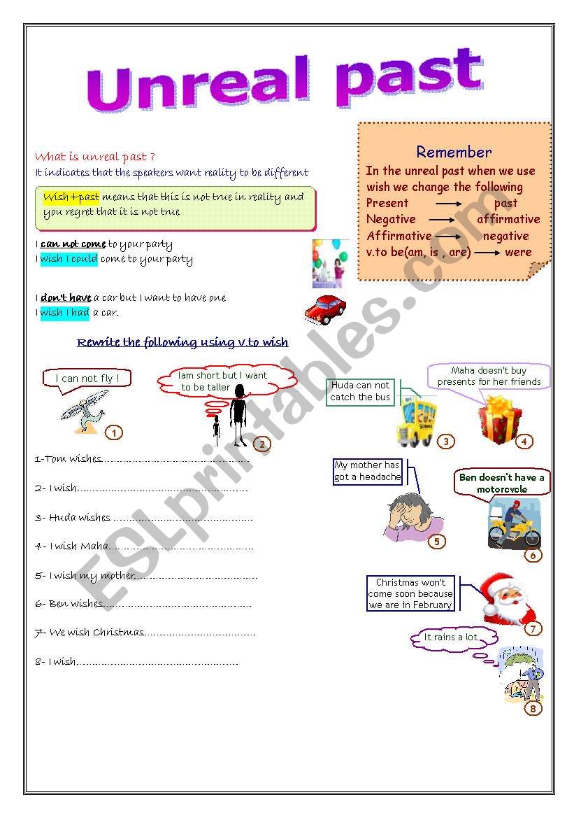 unreal past (wish) worksheet