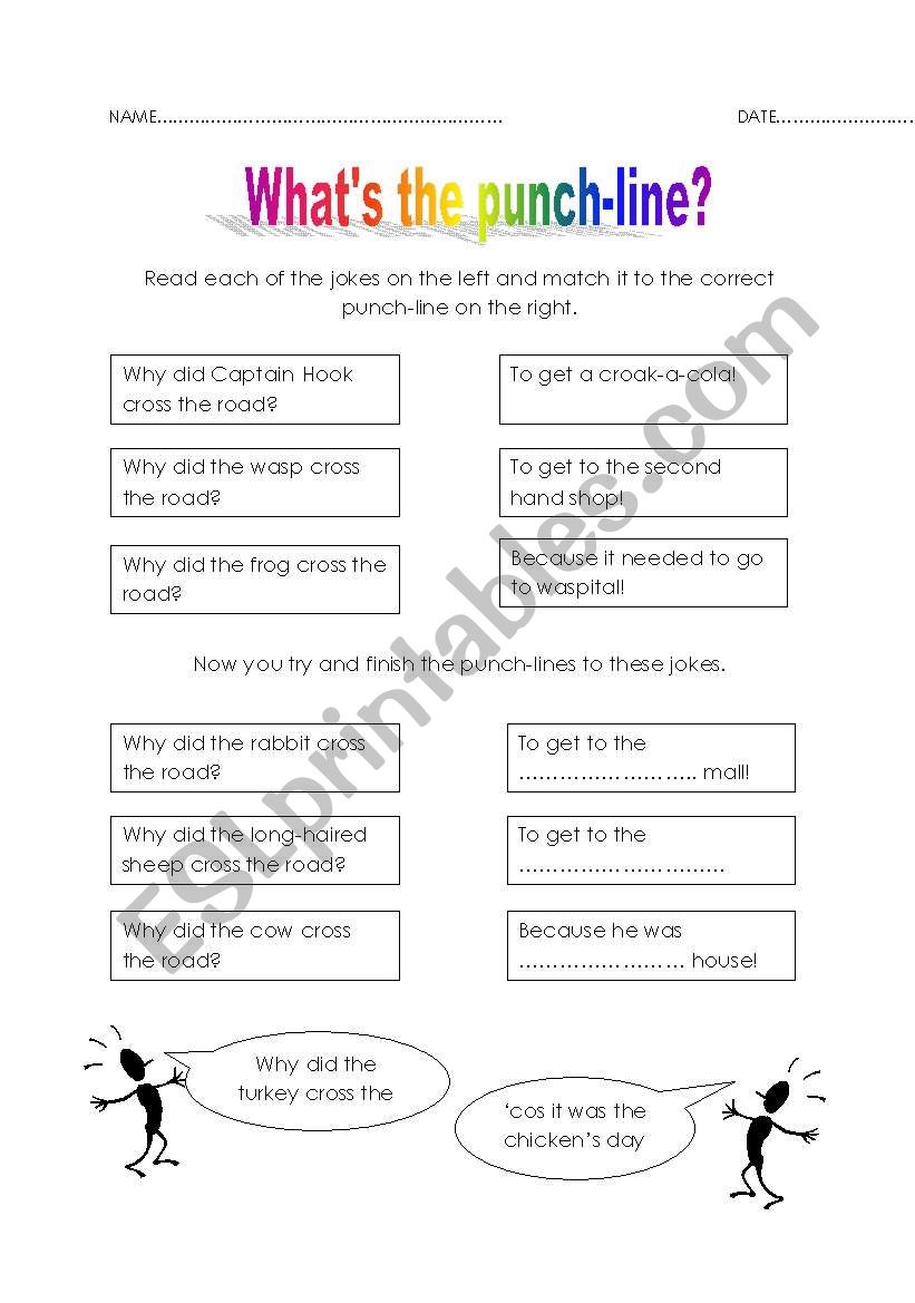 Whats the punchline? worksheet