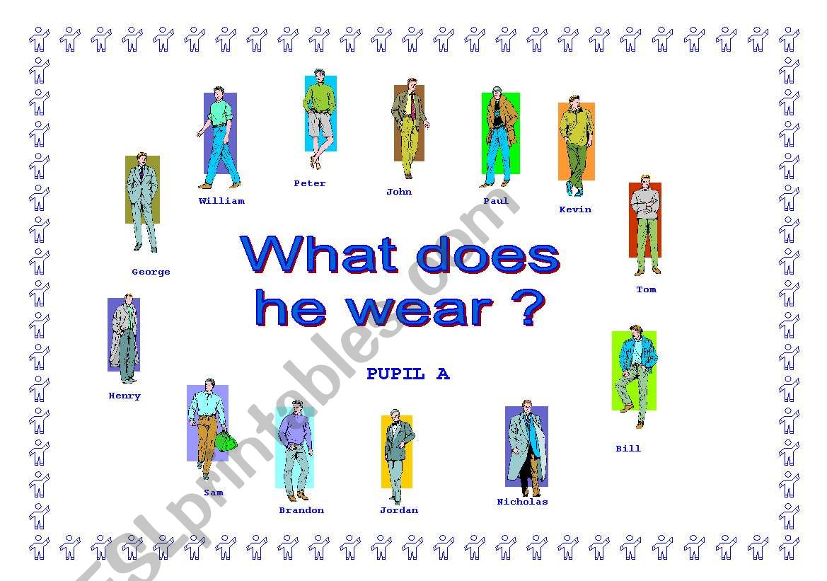CLOTHES  for MEN PAIRWORK !!!!!!!!!!!! 2 pages