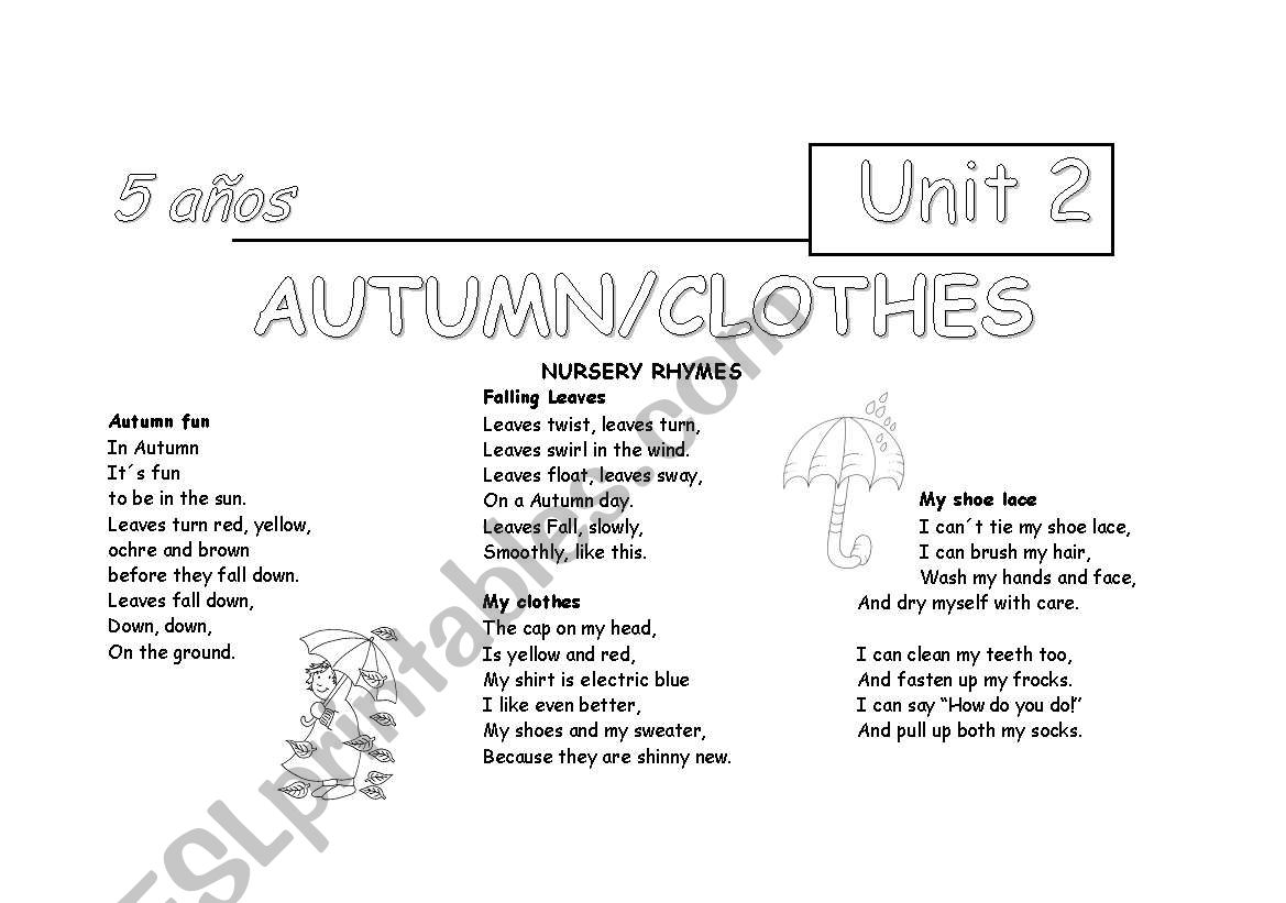 Nursery Rhymes for Autumn and Clothes