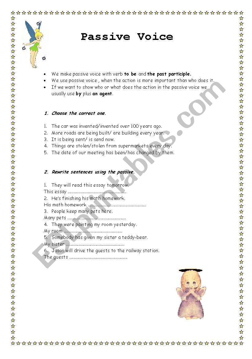 passive voice worksheet