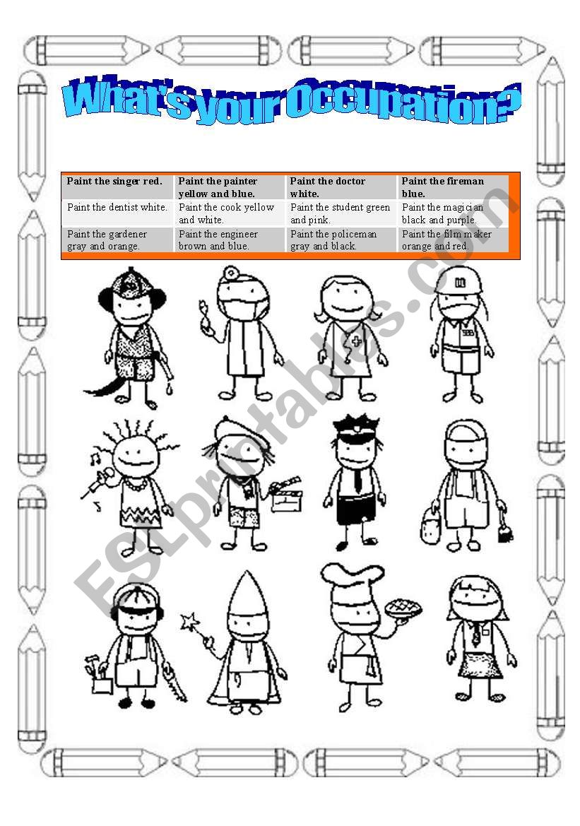 WhatÂ´s your occupation? worksheet
