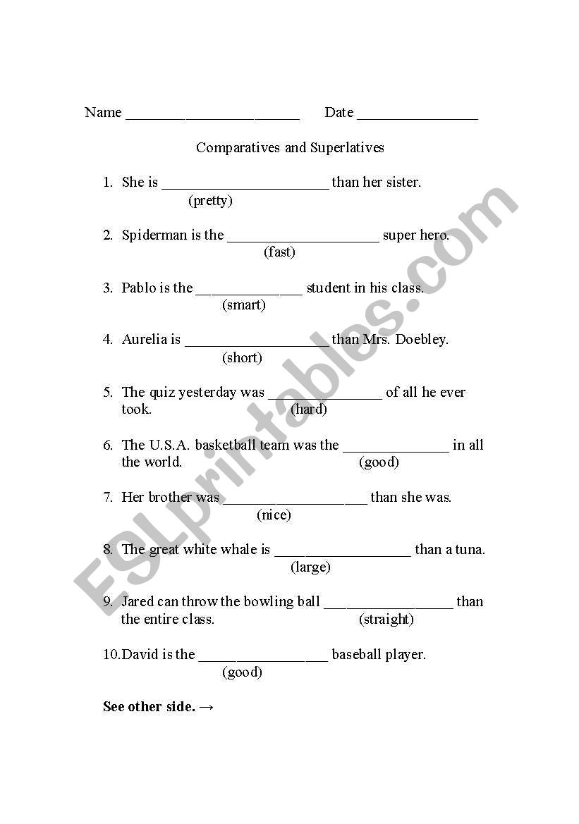 Using Comparatives and Superlatives