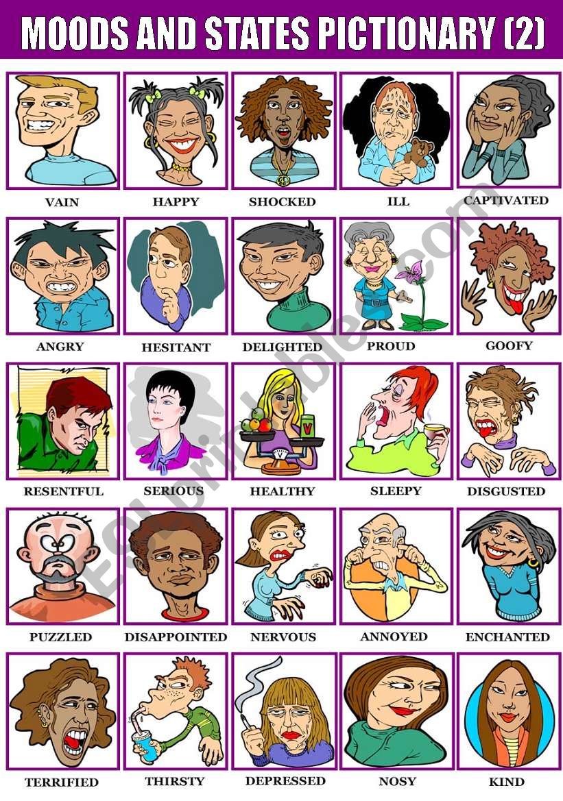 MOODS AND STATES PICTIONARY (2-2)