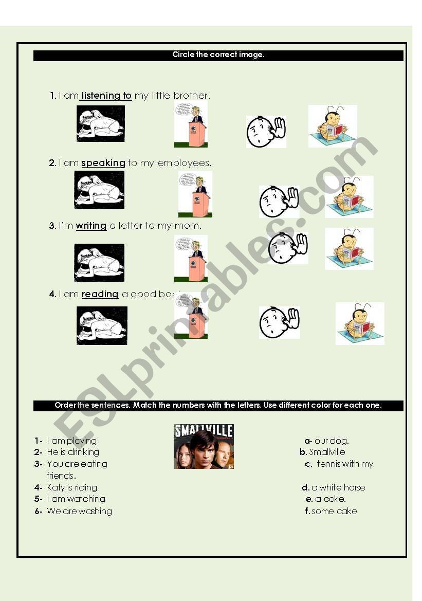 Identifying present contiuous 