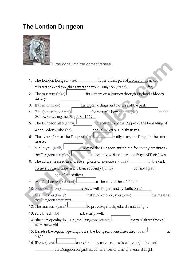 tenses worksheet