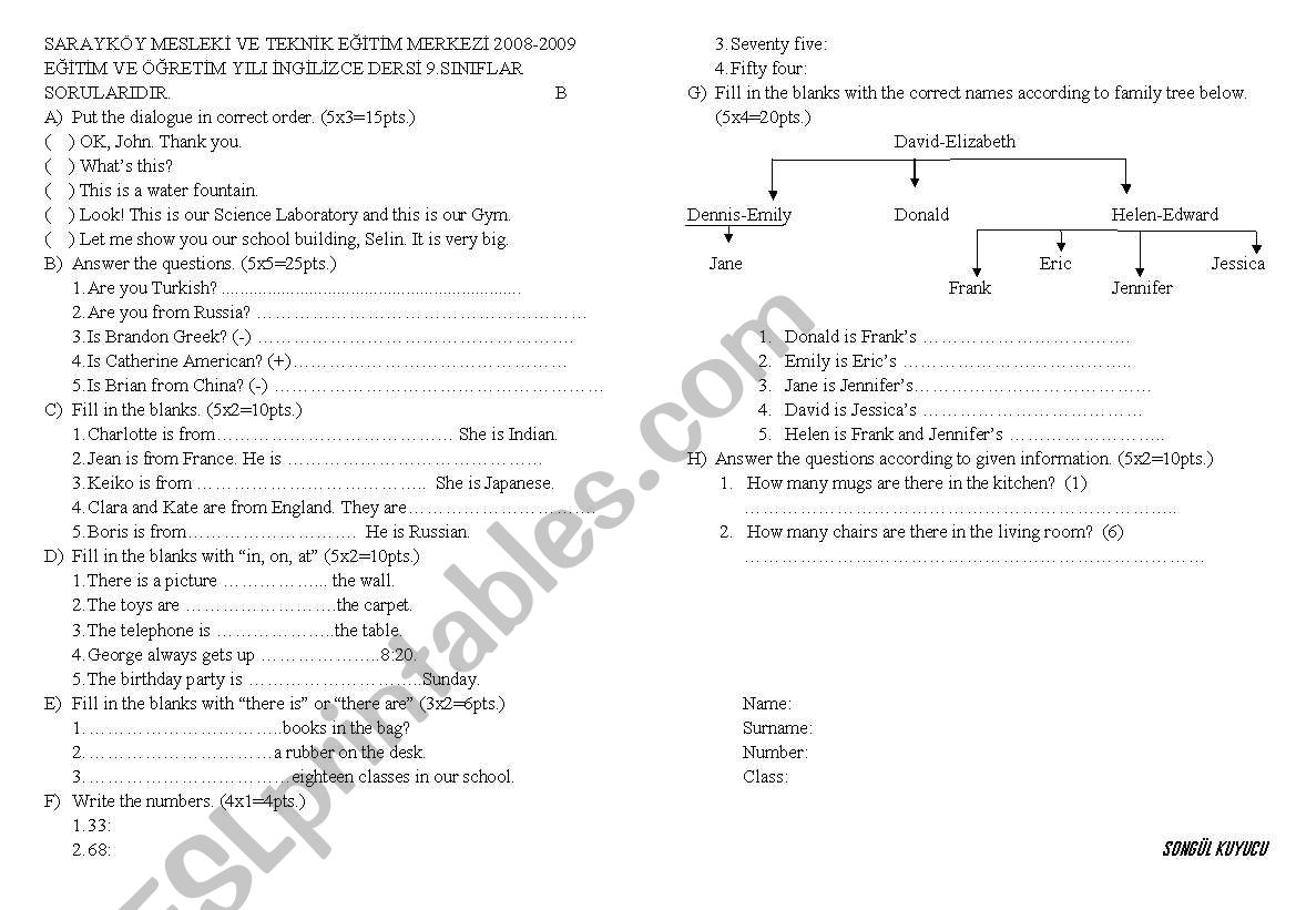 another exam  worksheet